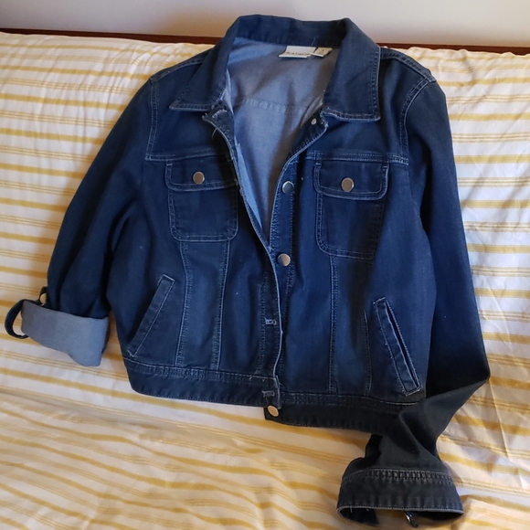 Chico's Platinum Denim Jacket - Picture 4 of 8